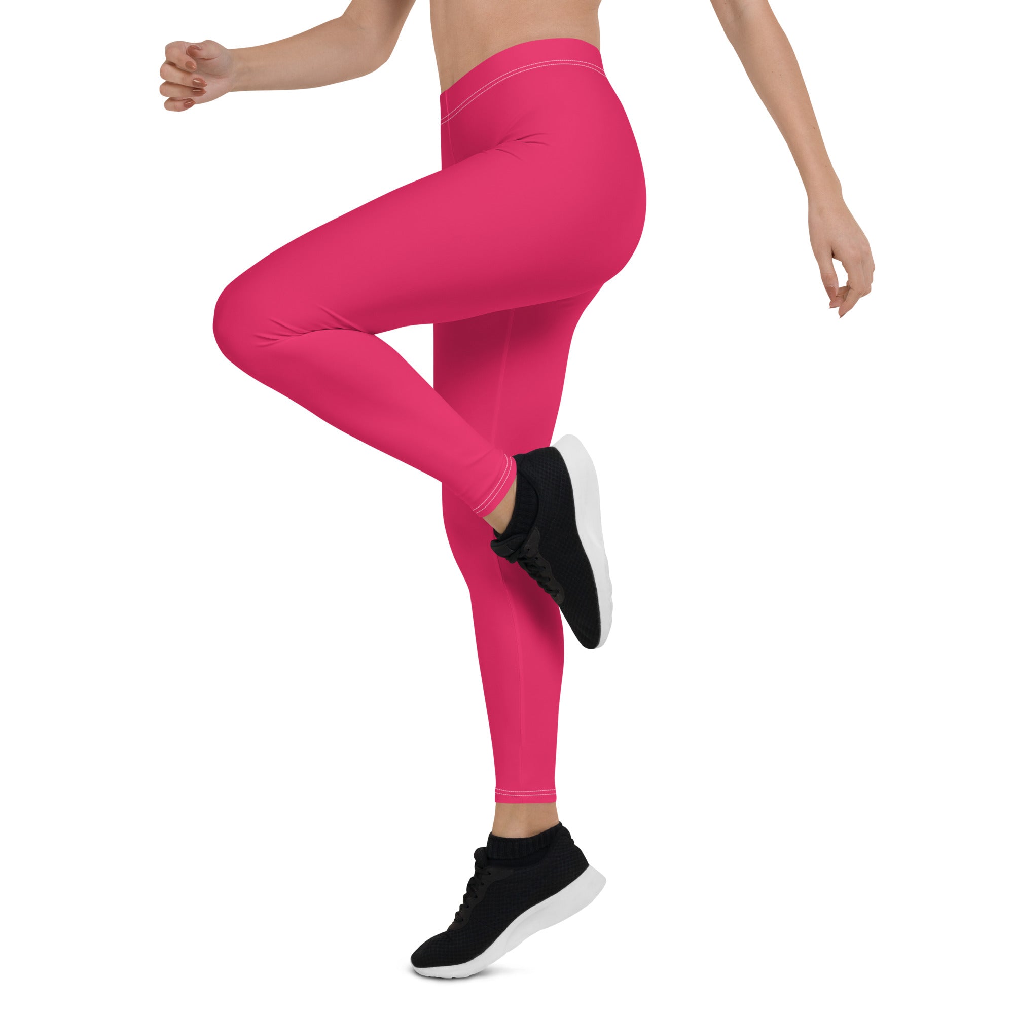 Mid-Waist Leggings in Hot Pink